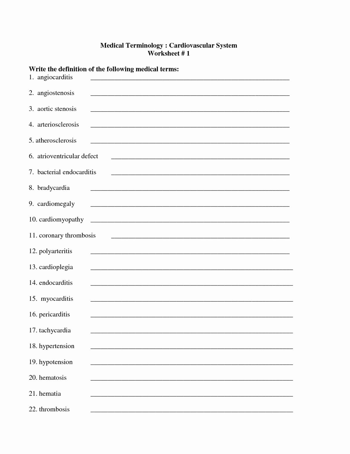 Medical Terminology Abbreviations Worksheet Luxury Awesome Medical Terminology Worksheets Ladyk