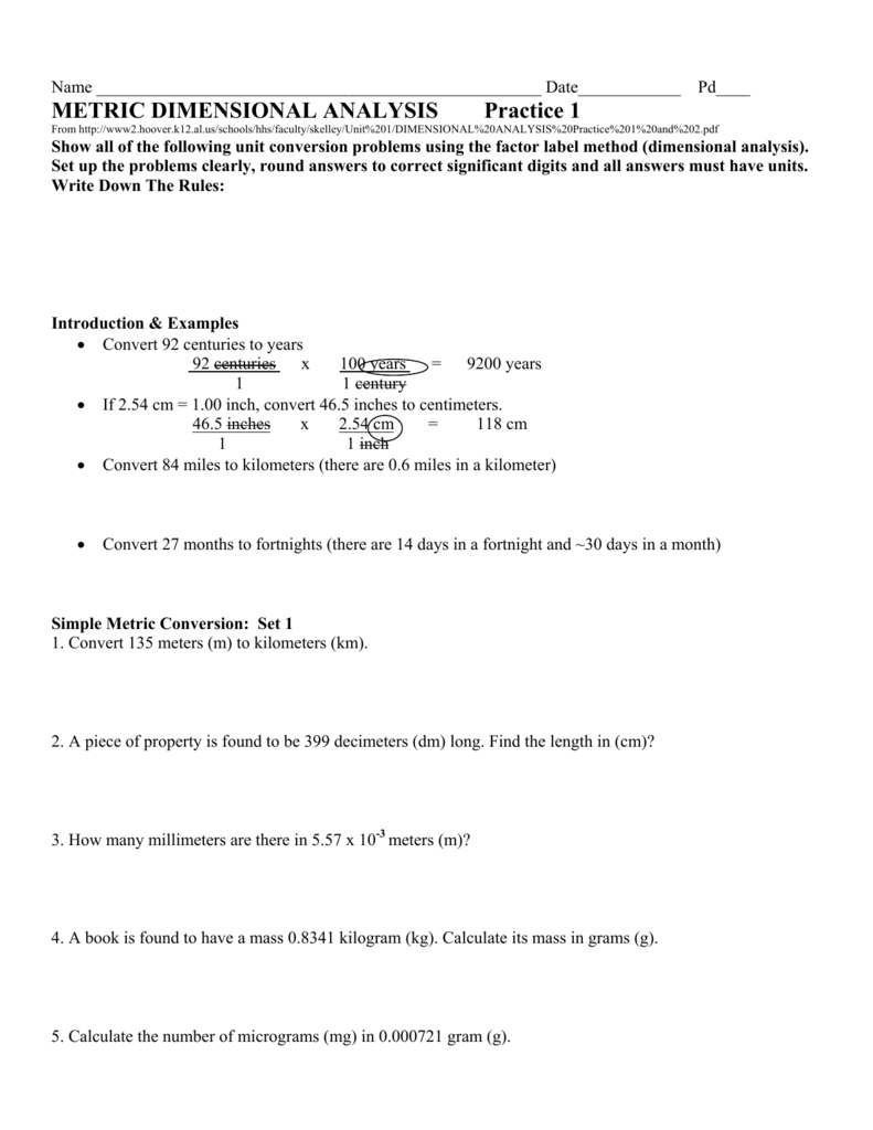 dimensional analysis worksheet with answers pdf dimensional analysis worksheet with answers pdf
