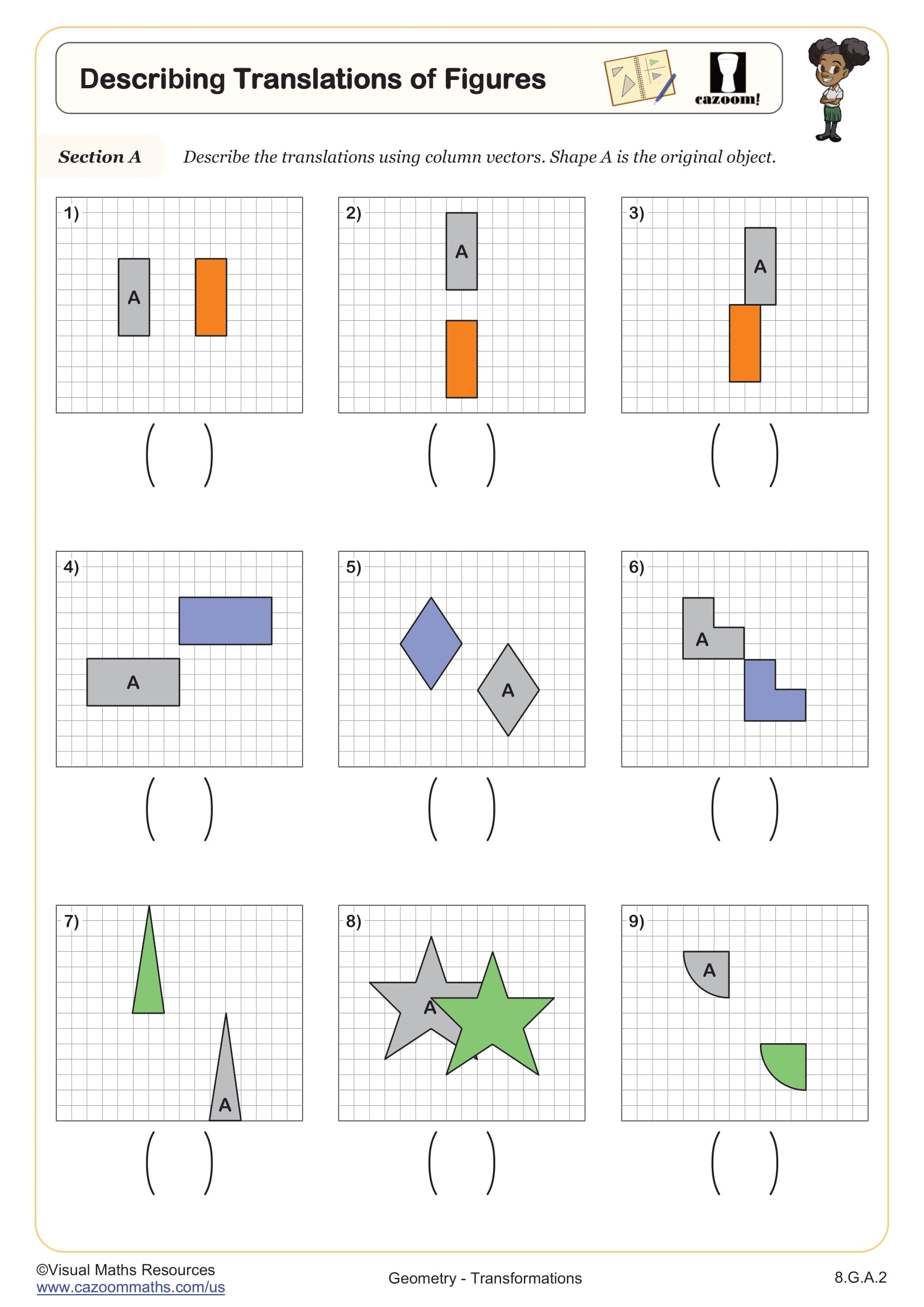 Middle School Transformations Worksheets PDF Printable Worksheets Cazoom Math Middle School Transformations Worksheets PDF Printable Worksheets Cazoom Math