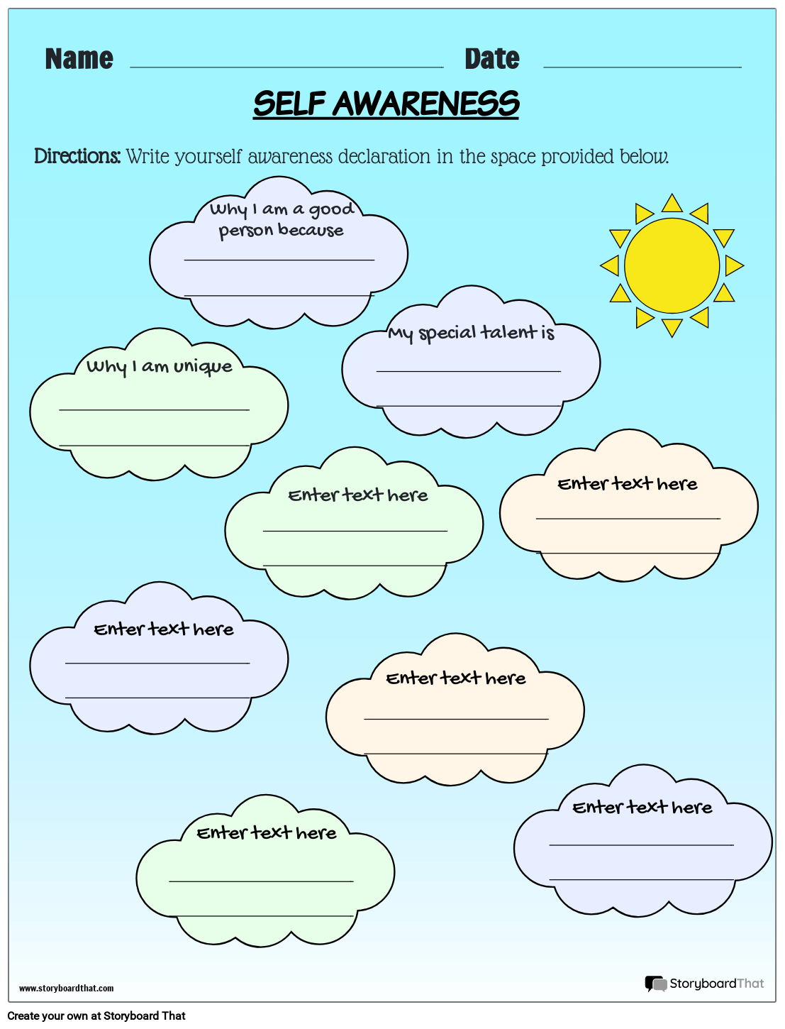 Mindfulness Worksheets Examples Ideas StoryboardThat