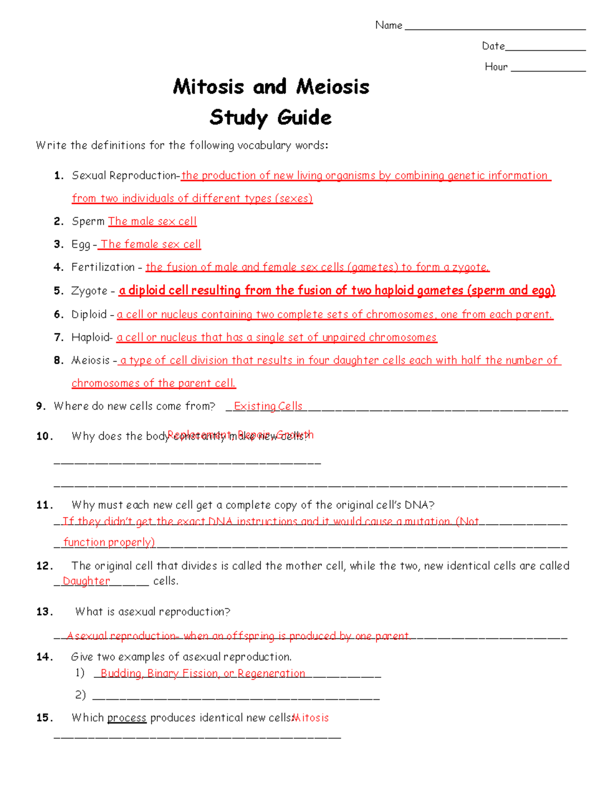 meiosis review worksheet answer key meiosis review worksheet answer key