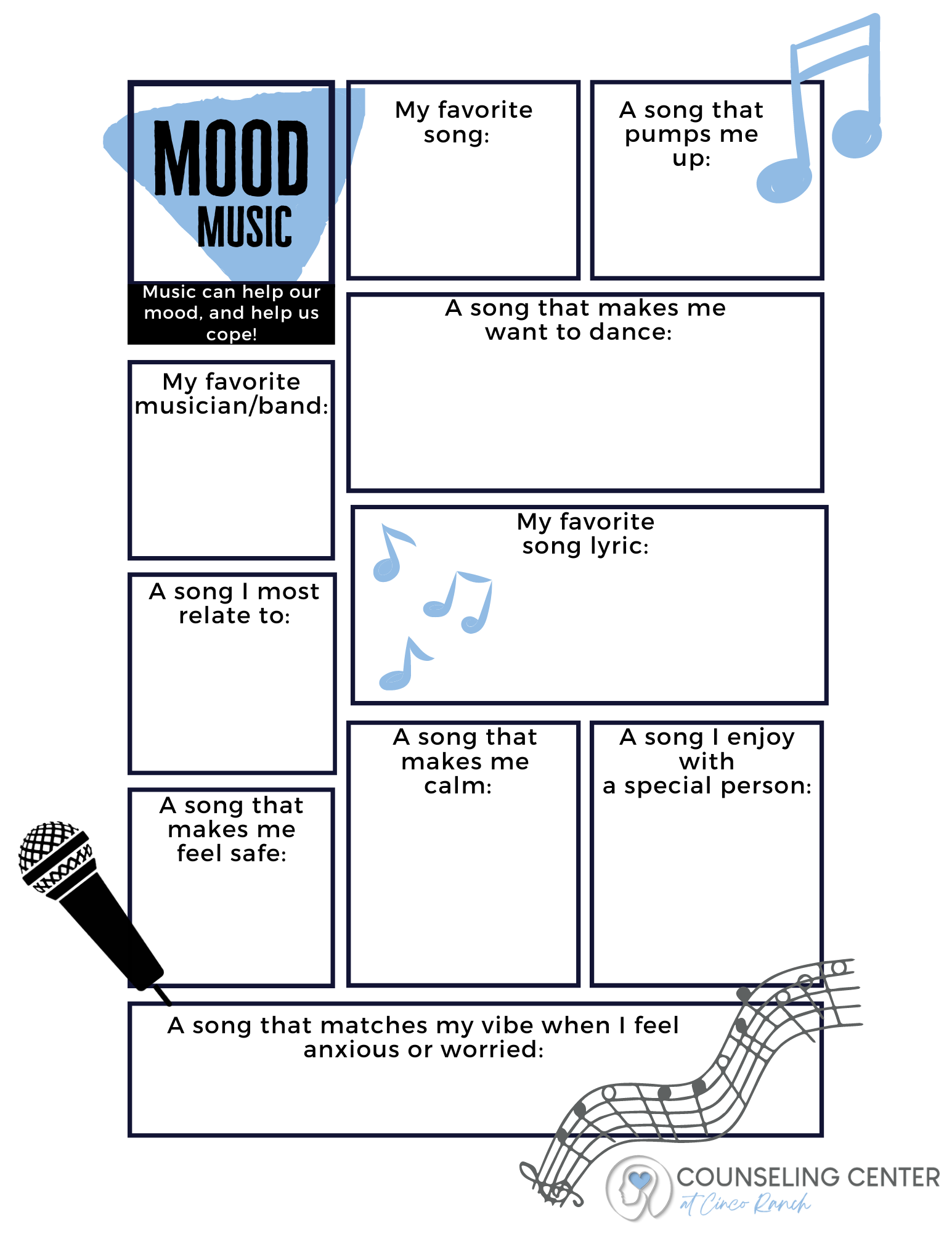 Mood Music Worksheet PDF Download 2 99 