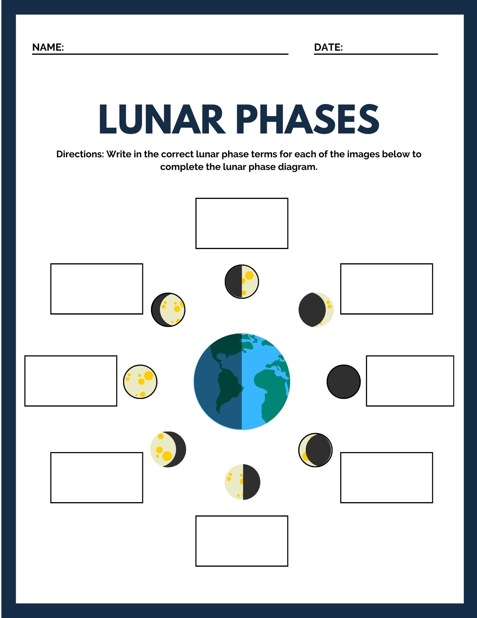 moon phases pdf worksheet