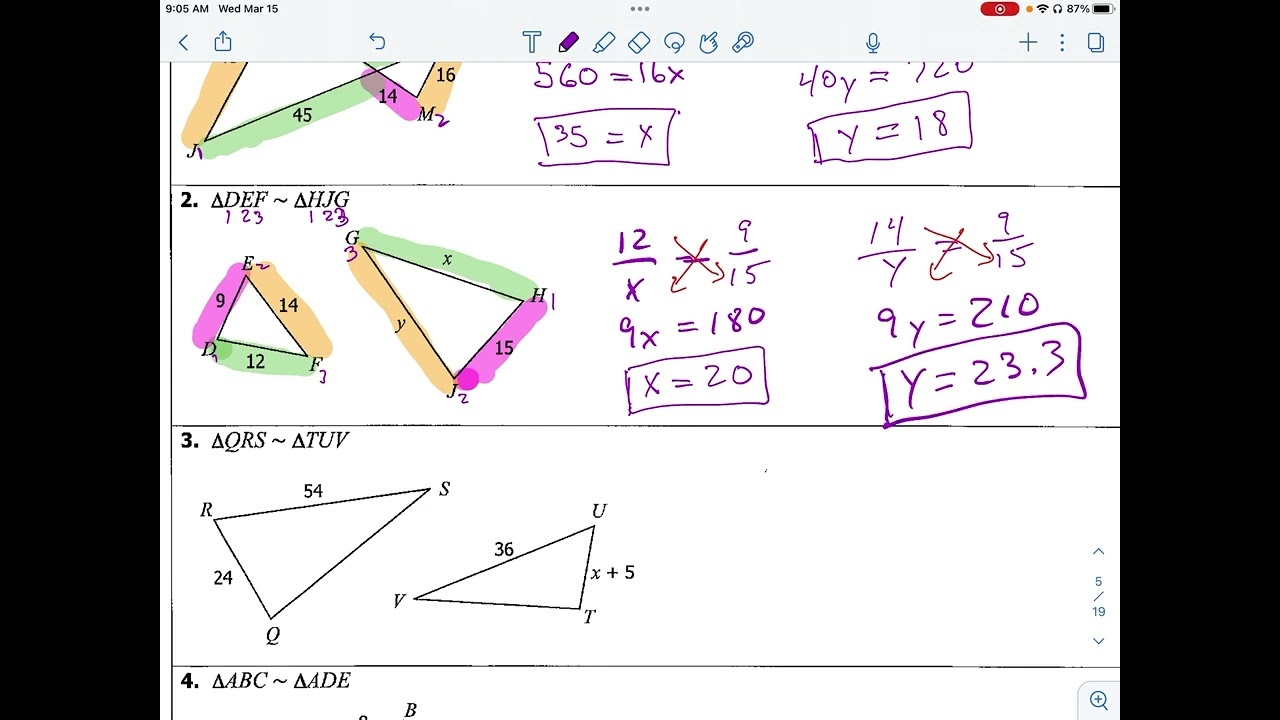 More Practice With Similar Figures Pt 1 Worksheets Library