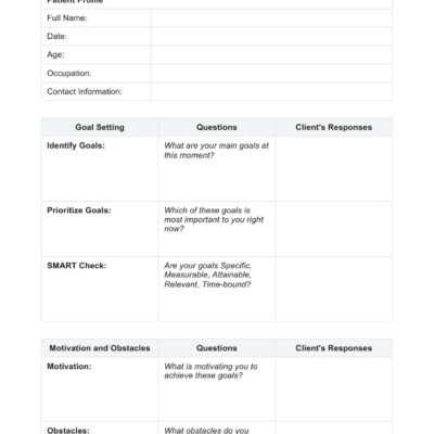 Motivational Worksheet