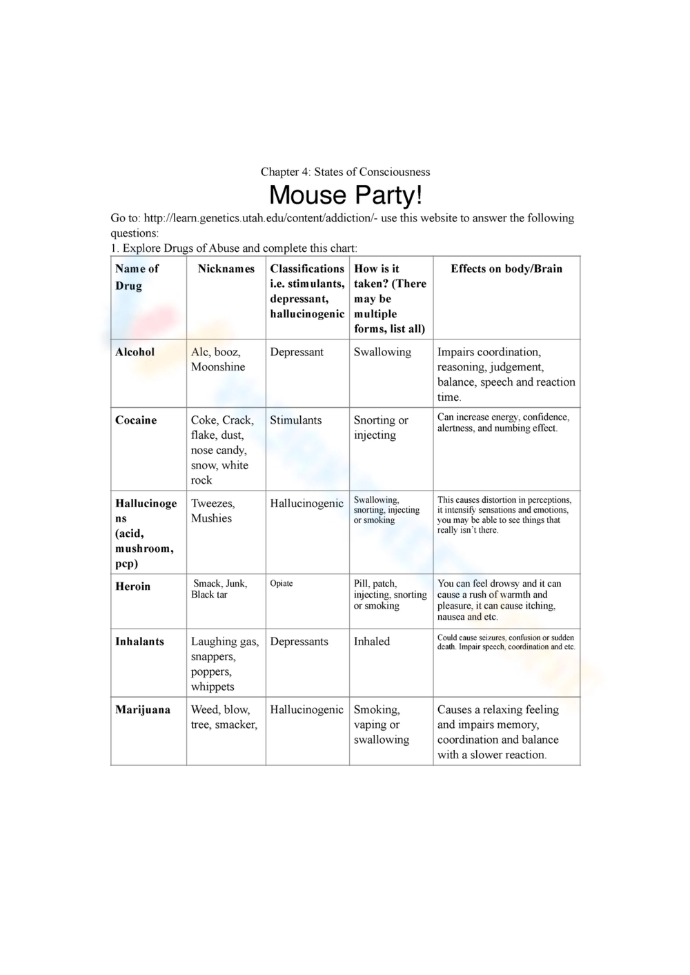 Mouse Party Worksheets Printable