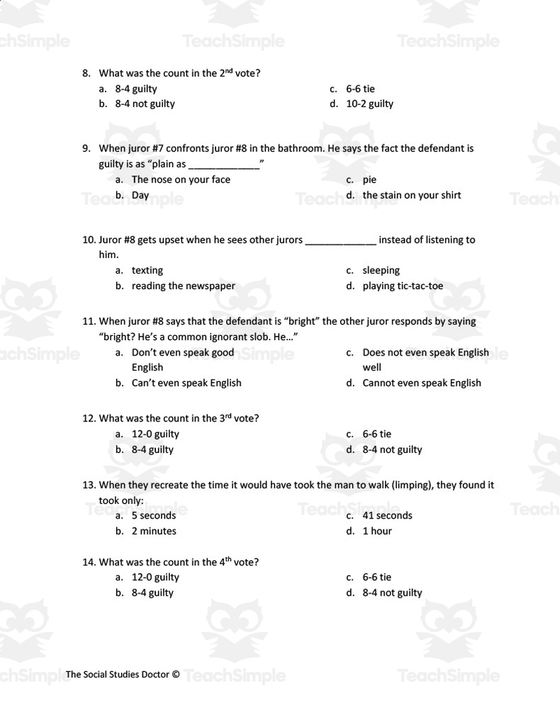 Movie Companion 12 Angry Men By Teach Simple Movie Companion 12 Angry Men By Teach Simple