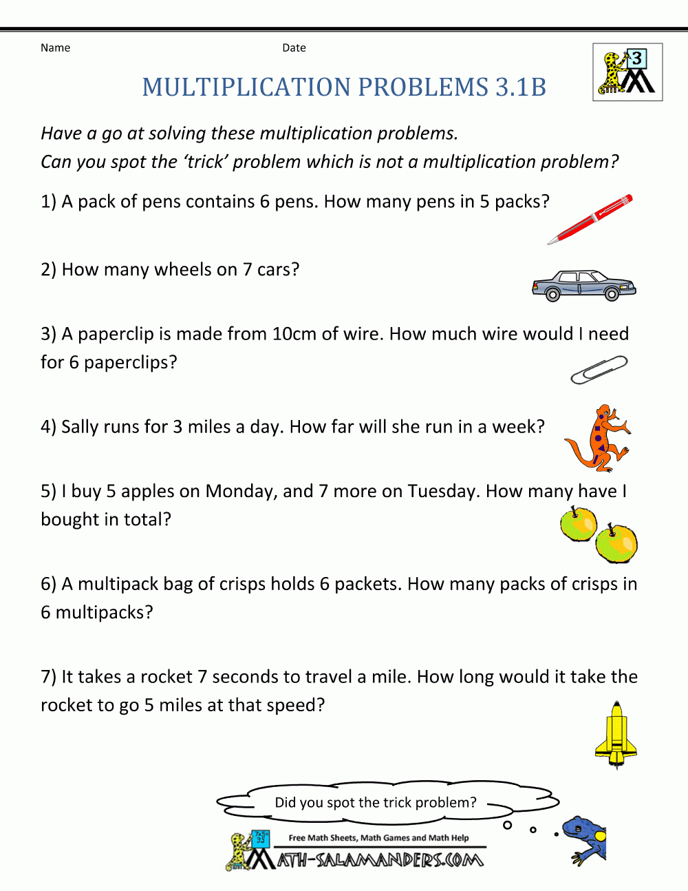 Multiplication Word Problem Worksheets 3rd Grade Multiplication Word Problem Worksheets 3rd Grade