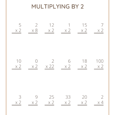 Multiplication Worksheets