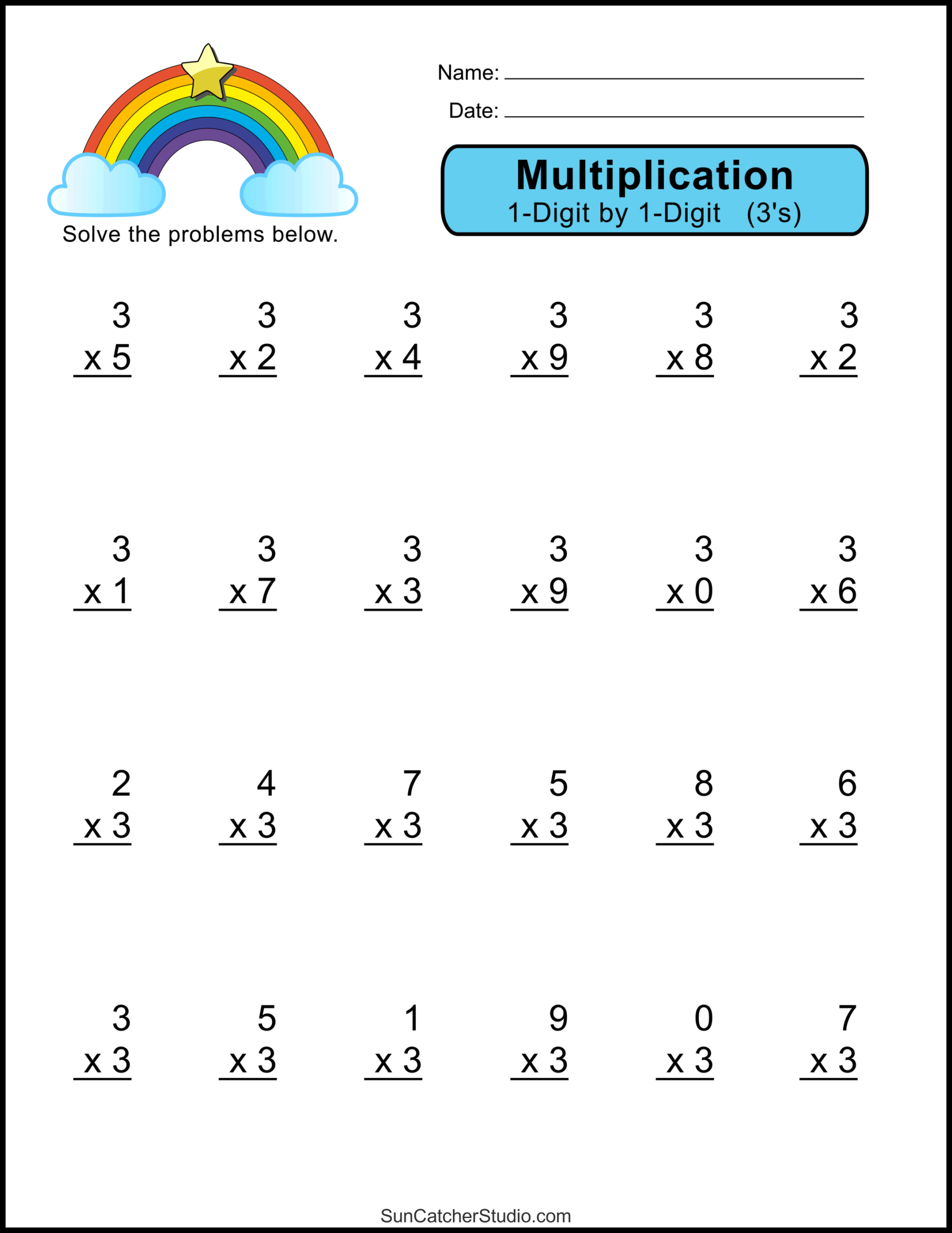 Multiplication Worksheets One Digit Math Drills Free Printables Lettering SVG Files Tools Apps Multiplication Worksheets One Digit Math Drills Free Printables Lettering SVG Files Tools Apps