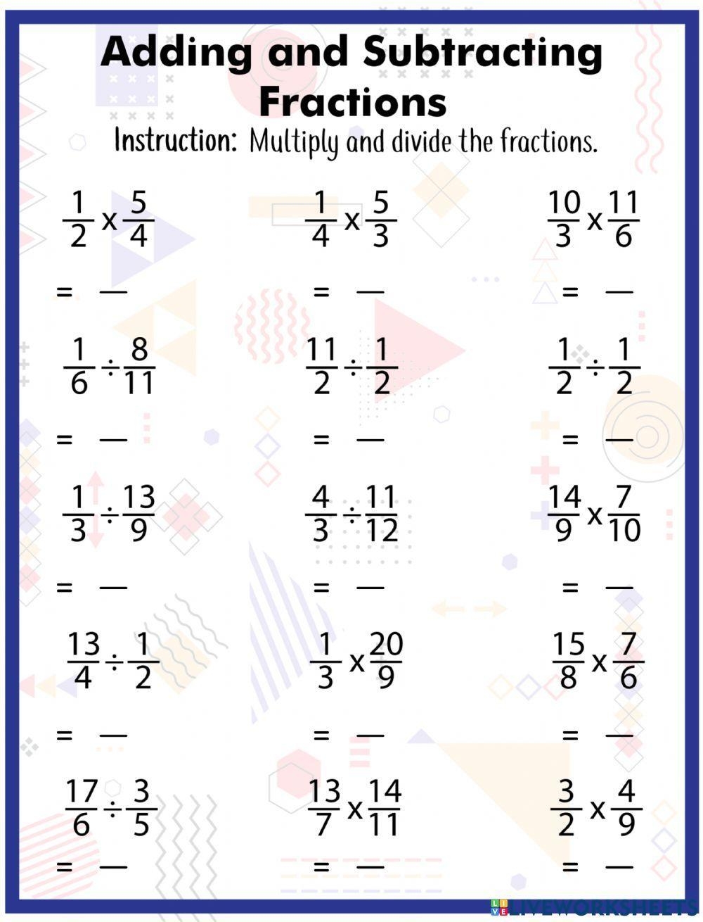 Multiplying And Dividing Fractions Worksheets Library Multiplying And Dividing Fractions Worksheets Library