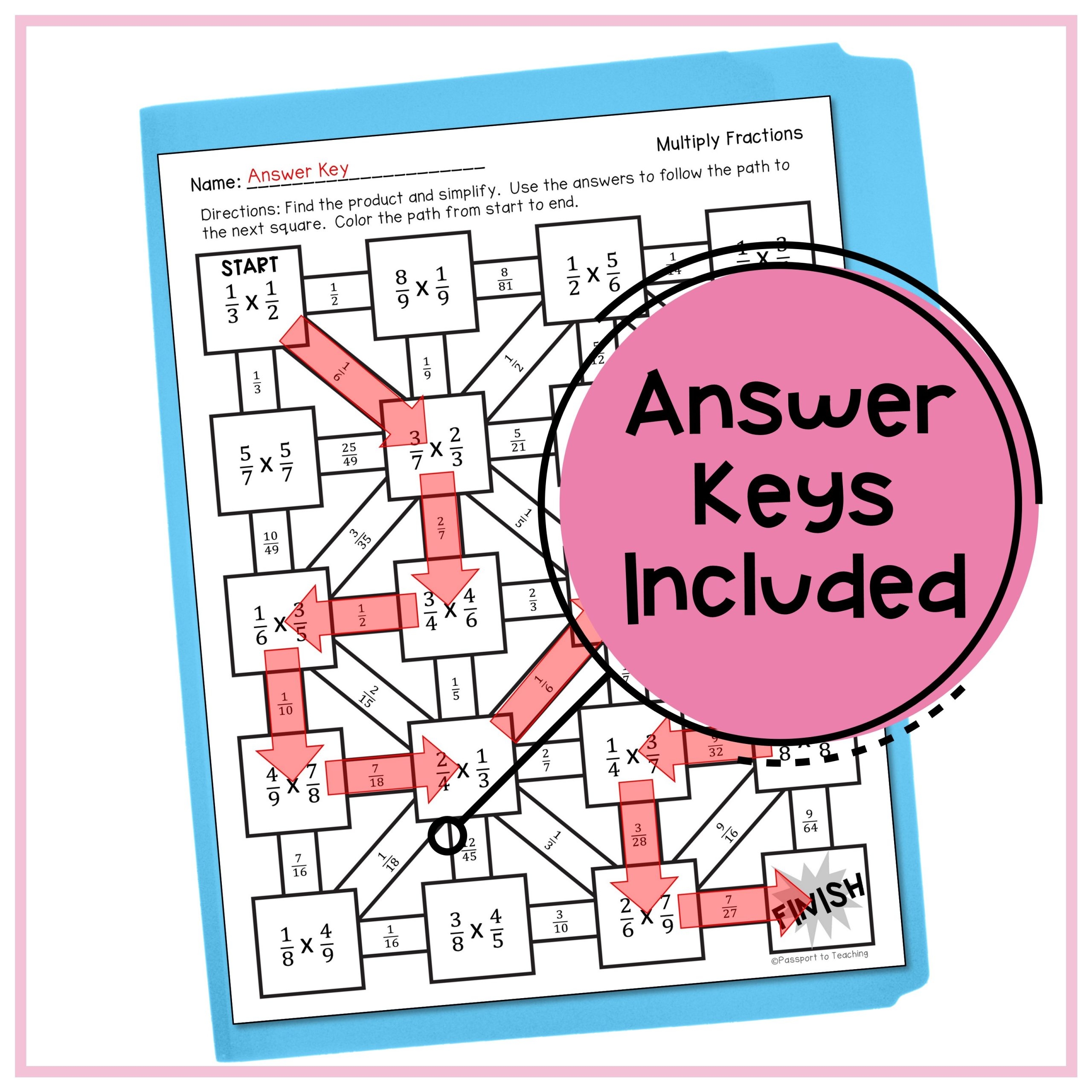 Multiplying Fractions Math Maze Worksheets 5th Grade Made By Teachers Multiplying Fractions Math Maze Worksheets 5th Grade Made By Teachers