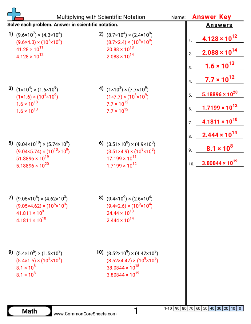 Multiplying With Scientific Notation Worksheet Download Multiplying With Scientific Notation Worksheet Download