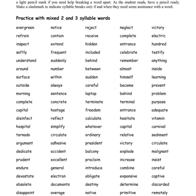 Multisyllabic Words List Pdf Fill Out Sign Online DocHub