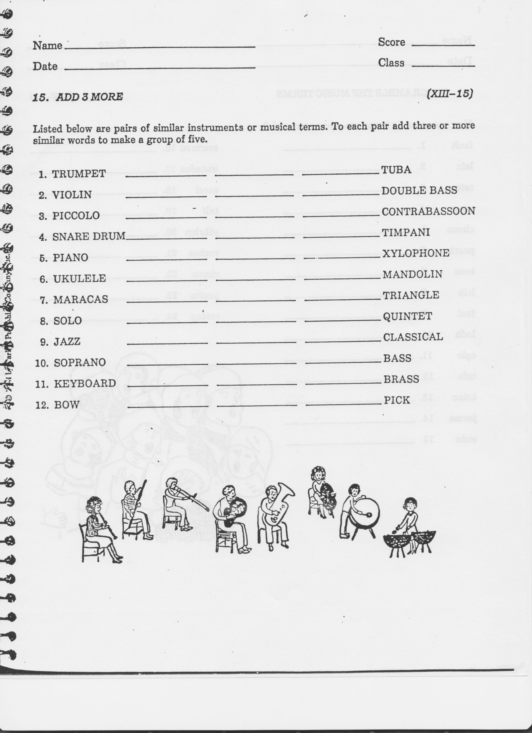 Music Worksheets Music Worksheets