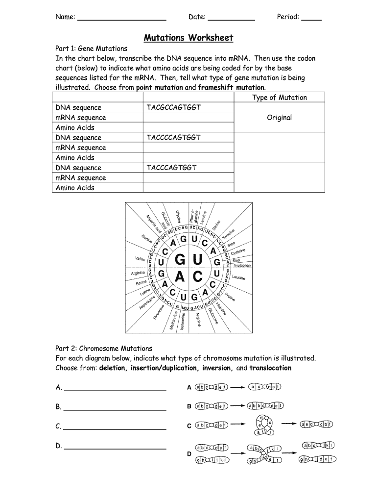 Mutations Worksheet Answer Key Fill Out Sign Online DocHub Mutations Worksheet Answer Key Fill Out Sign Online DocHub