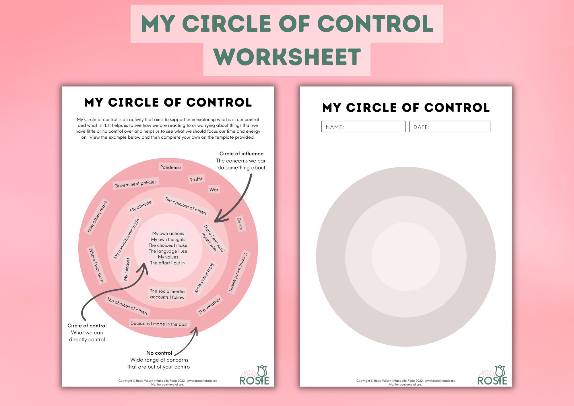 locus of control worksheet pdf