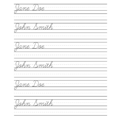 MyCursive Cursive Worksheet Generator Create Practice