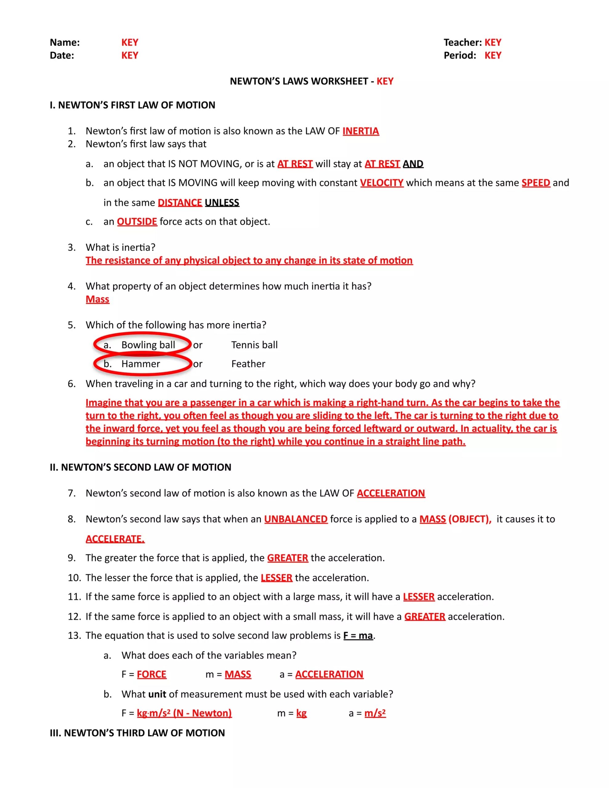 Newtons Laws Worksheet KEY pdf Newtons Laws Worksheet KEY pdf