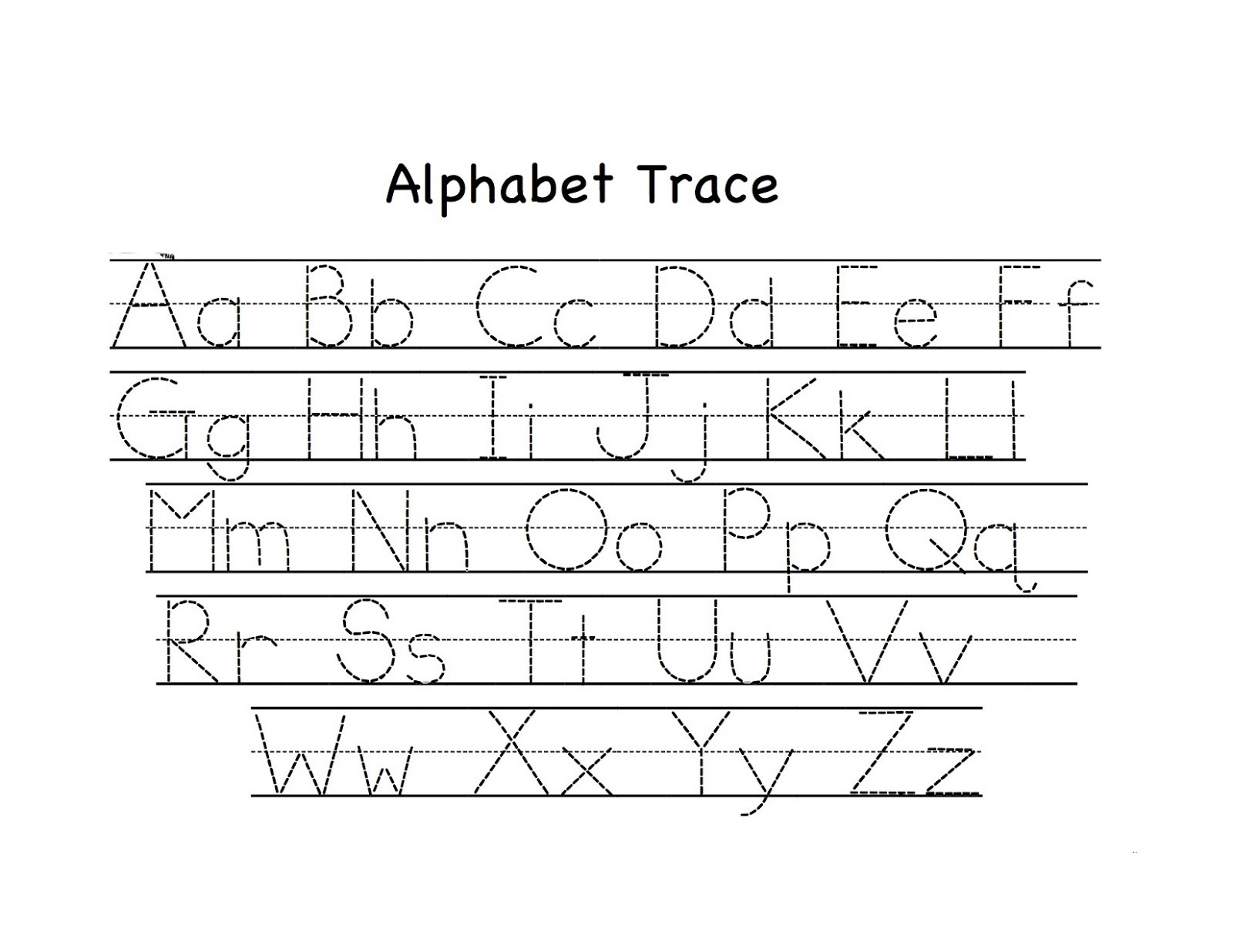pre k letter tracing