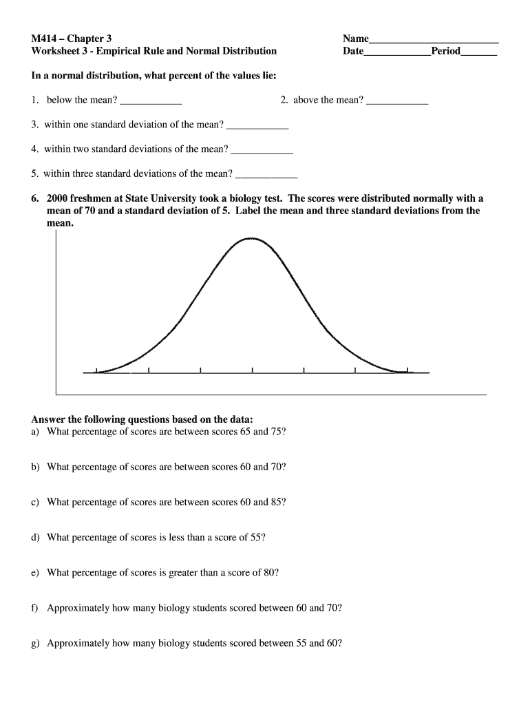 Normal Distribution Worksheet Pdf Fill Out Sign Online DocHub