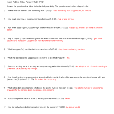 NOVA Physical Science Questions Hunting The Elements Geo Studocu