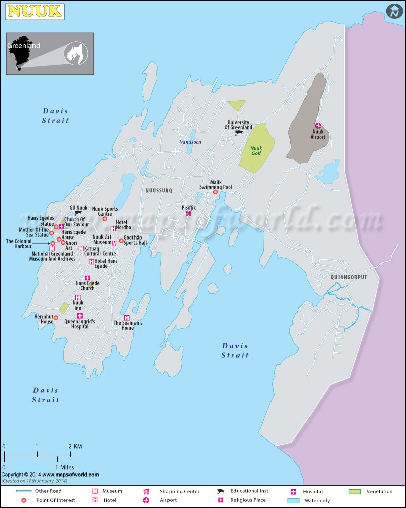 Nuuk Greenland map Nuuk Greenland map