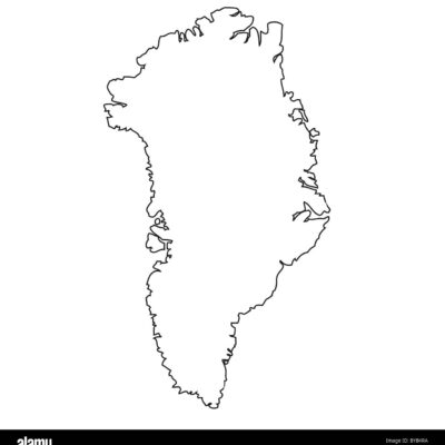 Outline Map Greenland Black And White Stock Photos Images Alamy
