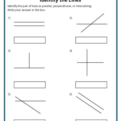 Parallel Perpendicular And Intersecting Lines Worksheets