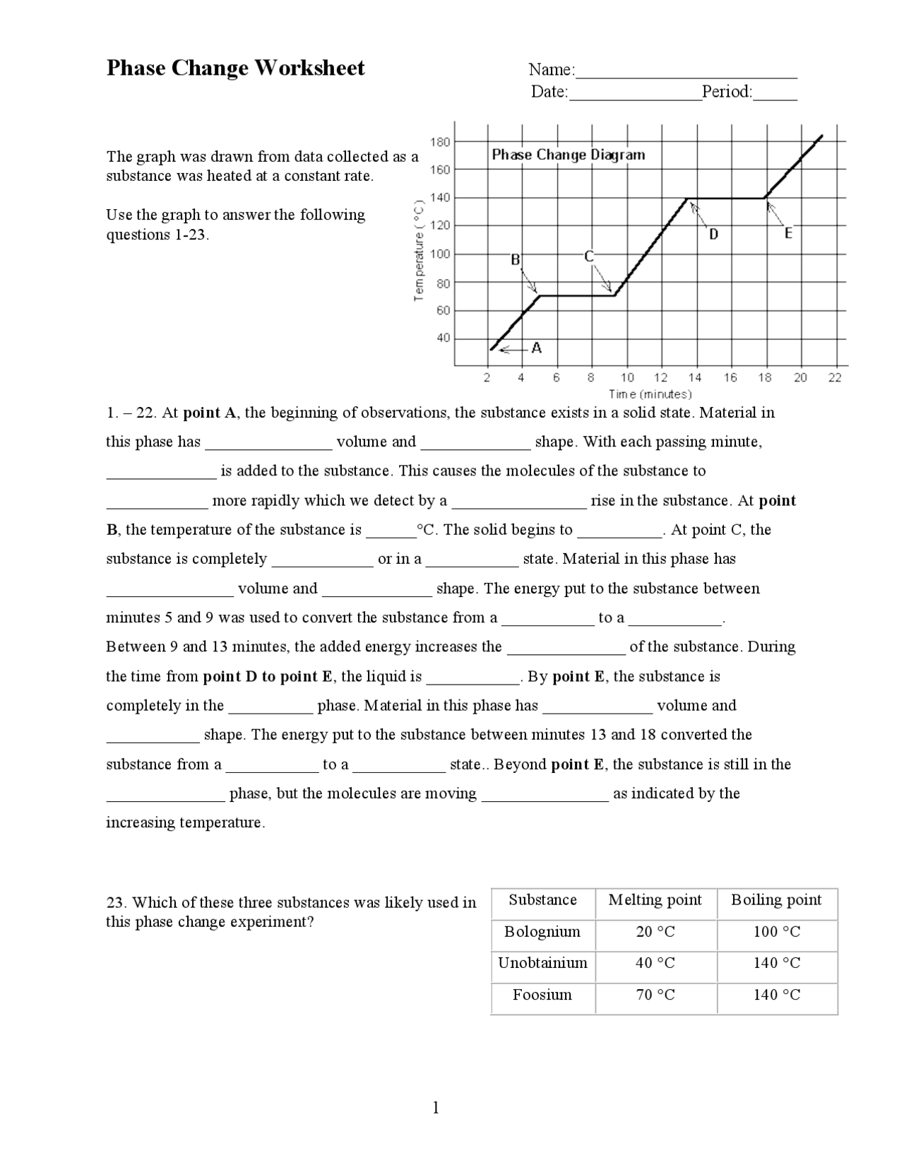 Phase Change Worksheet Questions Exercises Chemistry Docsity Phase Change Worksheet Questions Exercises Chemistry Docsity