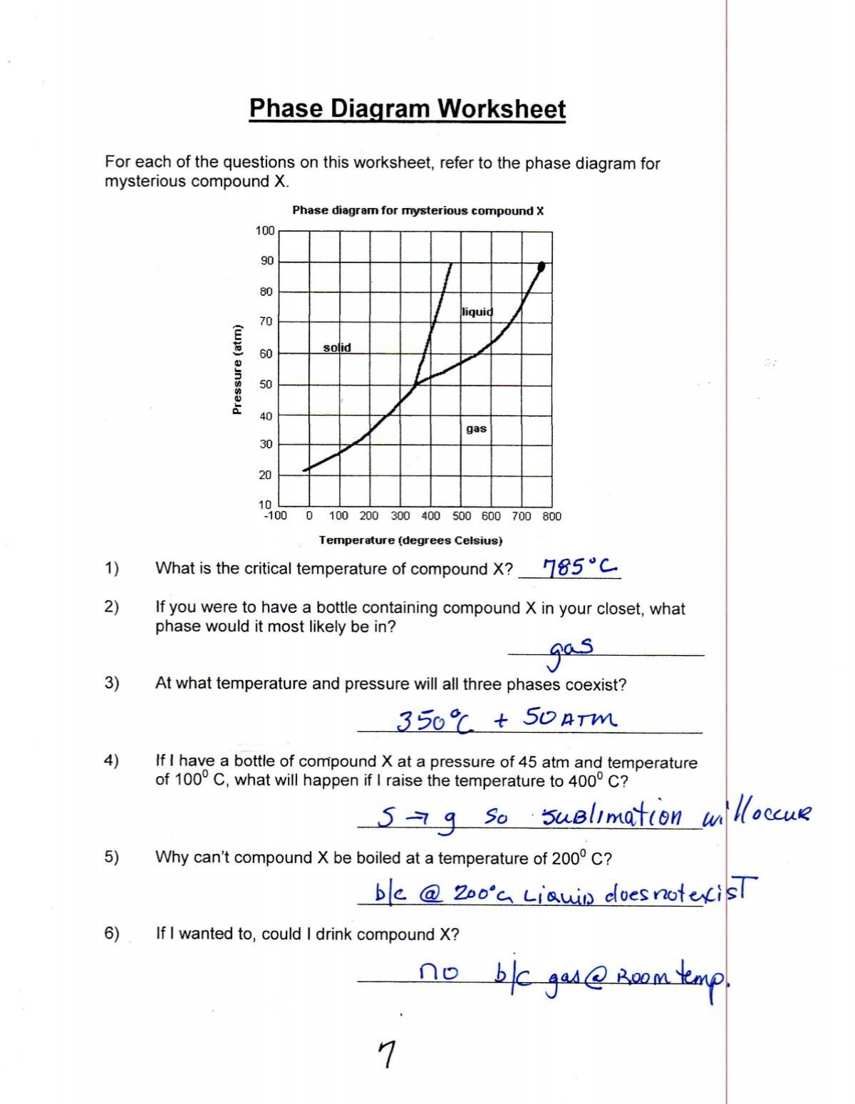 Phase Diagram Worksheet Woodlands High School Phase Diagram Worksheet Woodlands High School