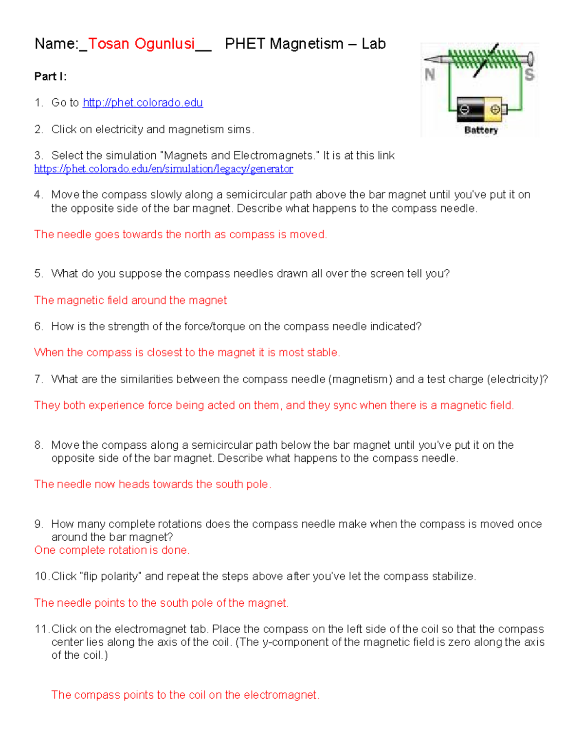 PHET Magnetism Lab Analysis Tosan Ogunlusi 2023 Studocu PHET Magnetism Lab Analysis Tosan Ogunlusi 2023 Studocu
