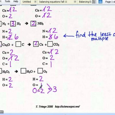 Physical Science Balancing Act Worksheet YouTube