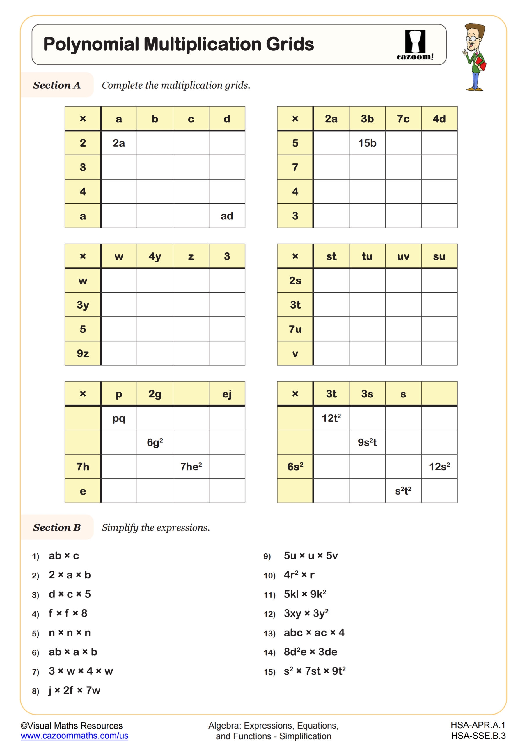 multiply polynomials worksheet pdf