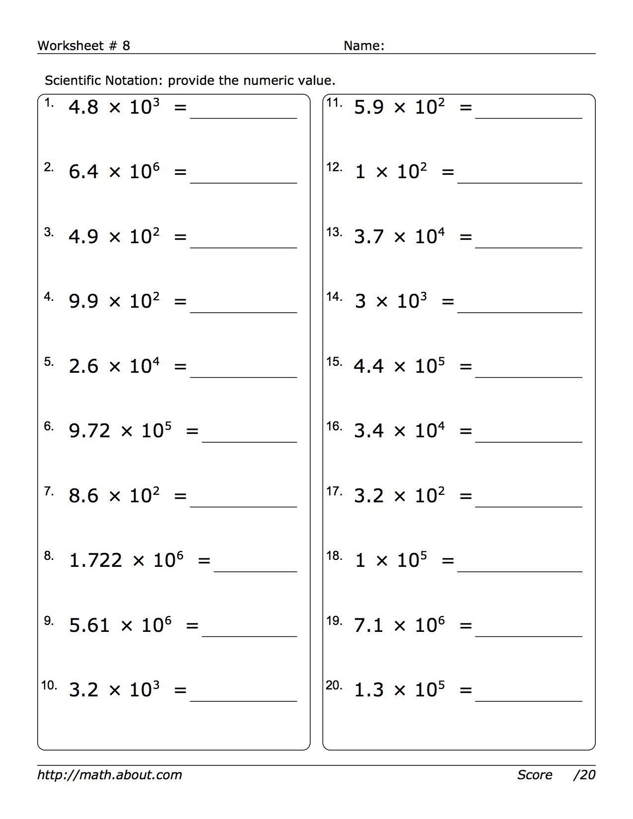 pre algebra worksheets pdf