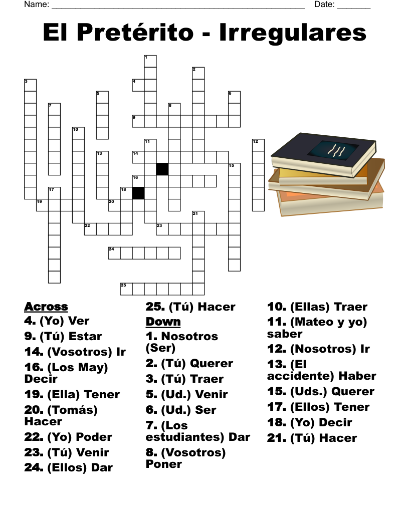 Preterito Vs Imperfecto Worksheet WordMint