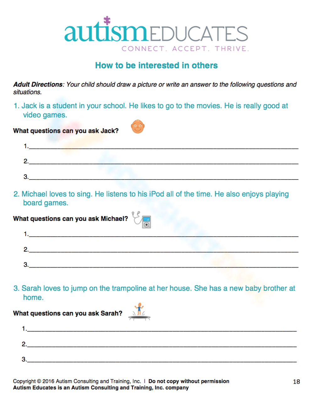 Printable 10th Grade Social Skills For Autism Worksheets Printable 10th Grade Social Skills For Autism Worksheets