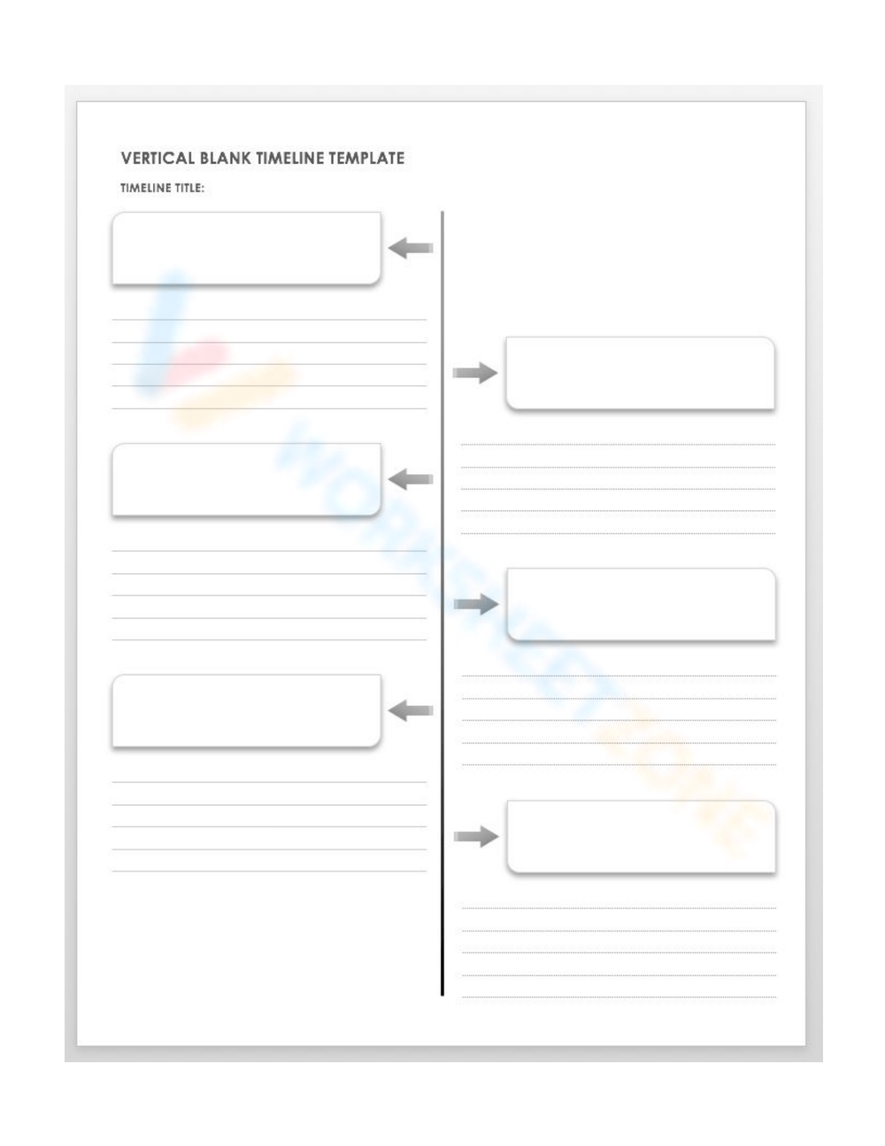 Printable 5th Grade Trauma Timeline Worksheets