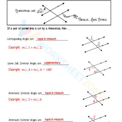 Printable 6th Grade Angles Worksheets