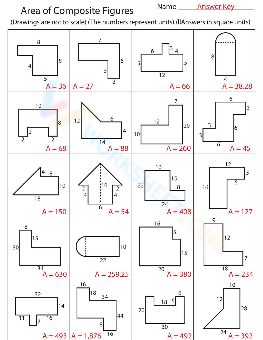 Printable 6th Grade Area Of Composite Figures Worksheets Printable 6th Grade Area Of Composite Figures Worksheets