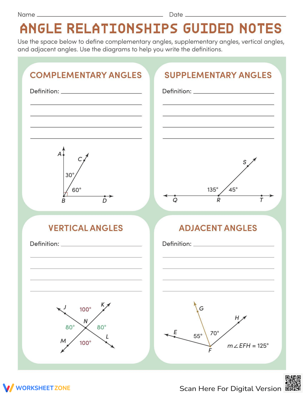 Printable 7th Grade Complementary Supplementary Vertical And Adjacent Angles Worksheets Printable 7th Grade Complementary Supplementary Vertical And Adjacent Angles Worksheets