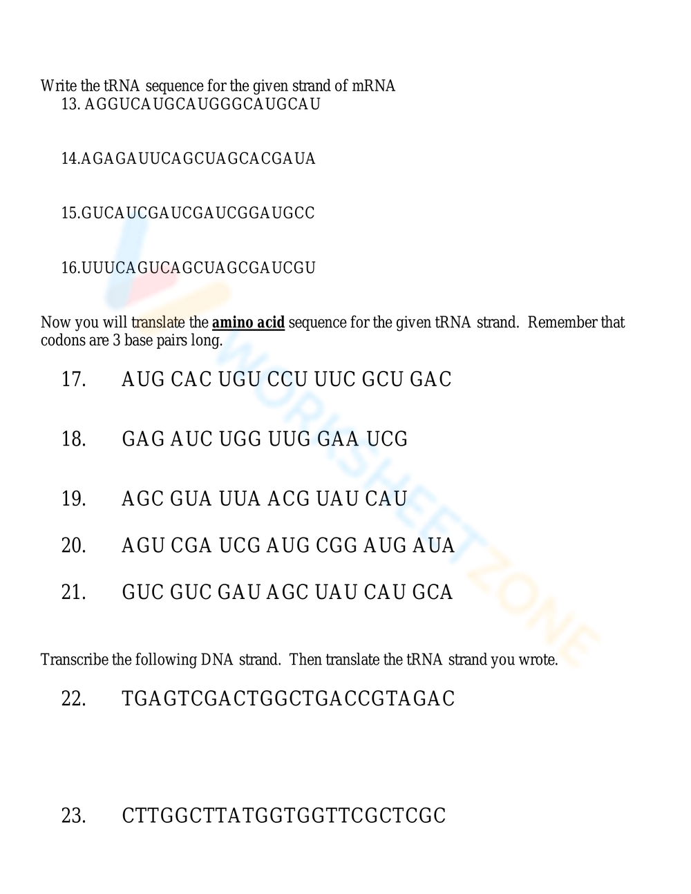 Printable 9th Grade Dna Base Pairing Worksheets Printable 9th Grade Dna Base Pairing Worksheets