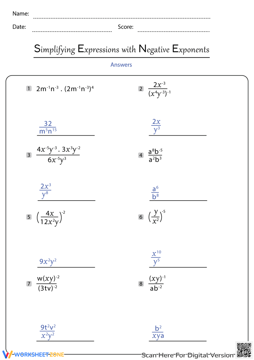 Printable 9th Grade Exponents Worksheets Printable 9th Grade Exponents Worksheets