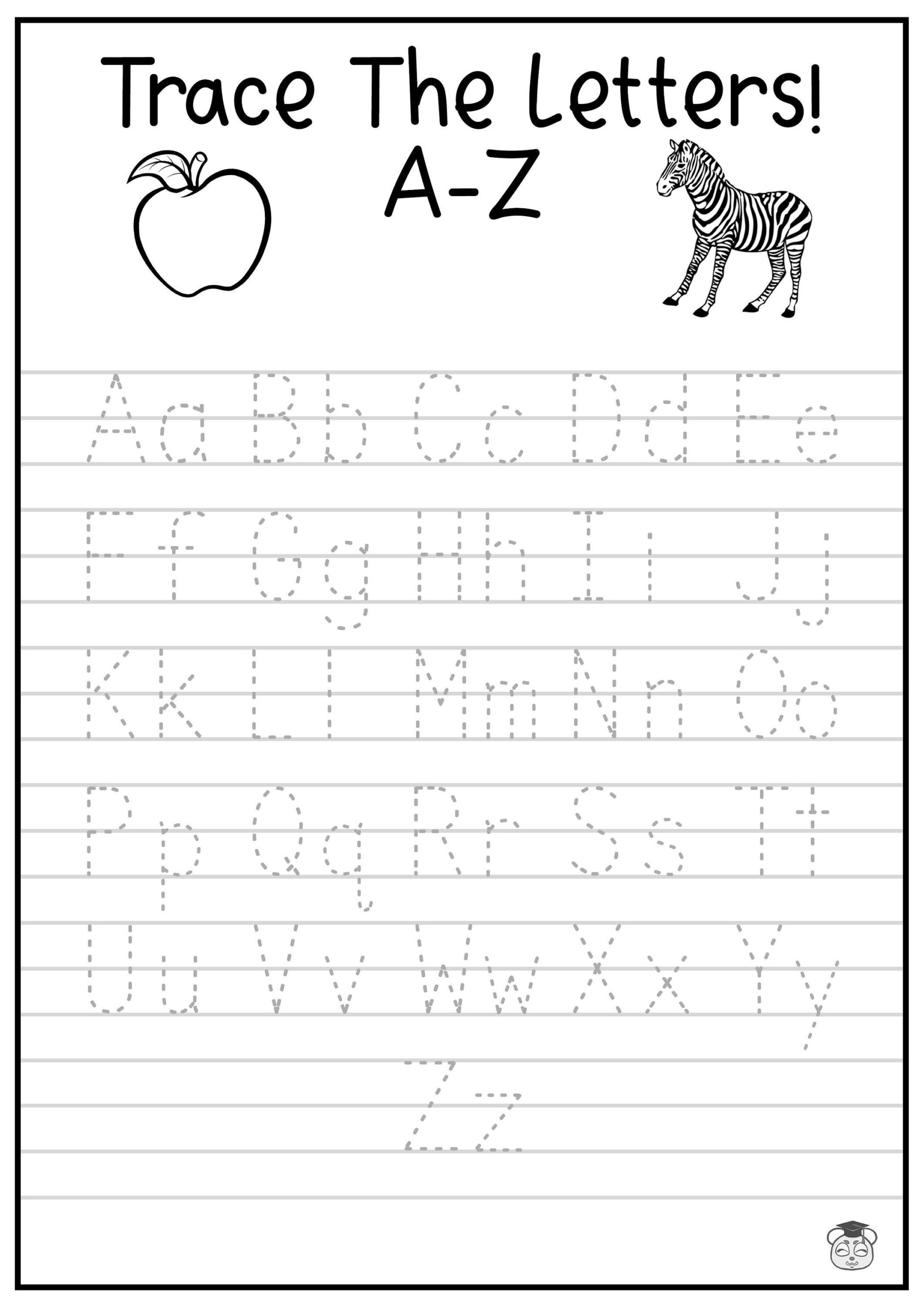 Printable A Z Letter Tracing Worksheet Capital And Lowercase Alphabetical Letter Tracing ages 3 7 KG1 To Grade 2 Etsy Israel