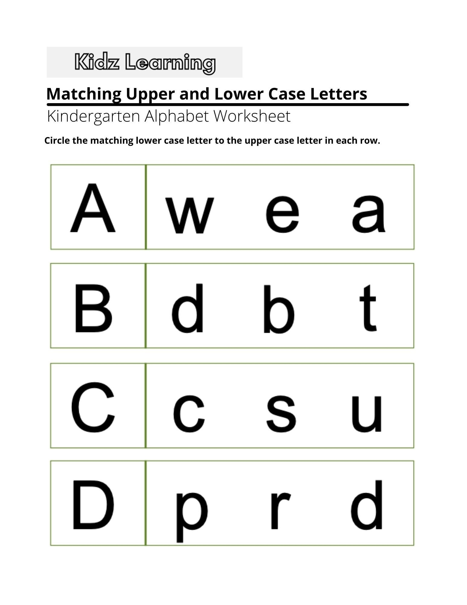 Printable Alphabets Matching Upper And Lower Case Letter Alphabet Worksheet Etsy