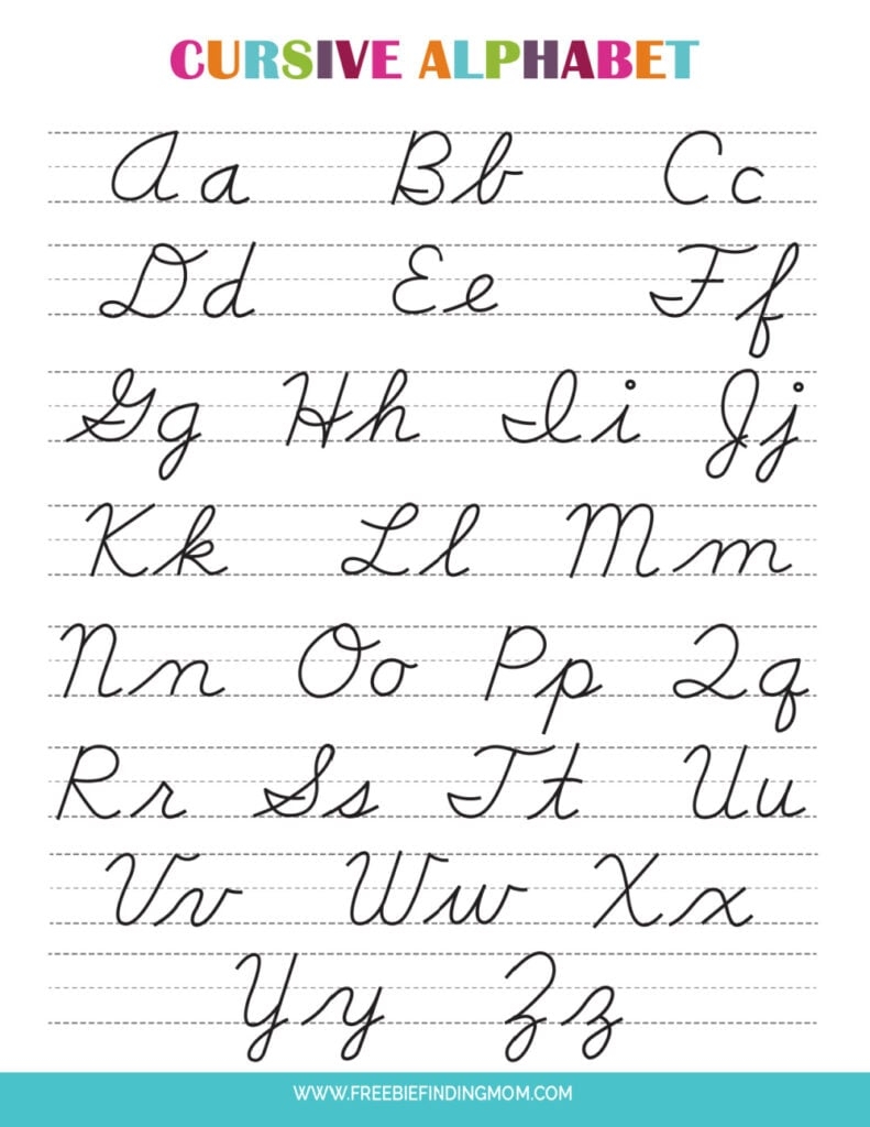 free printable cursive alphabet pdf free printable cursive alphabet pdf