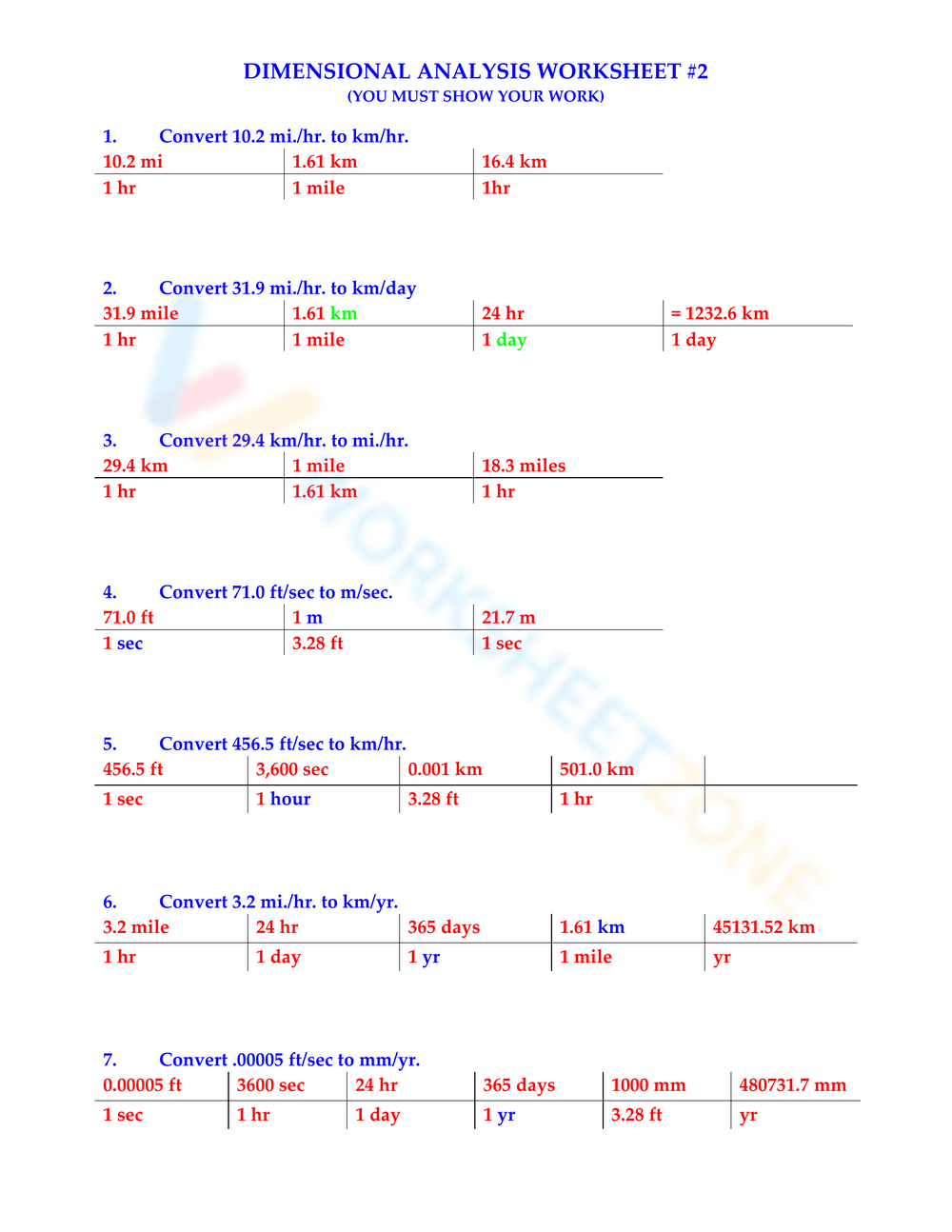 Printable Dimensional Analysis Worksheets Download Printable Dimensional Analysis Worksheets Download