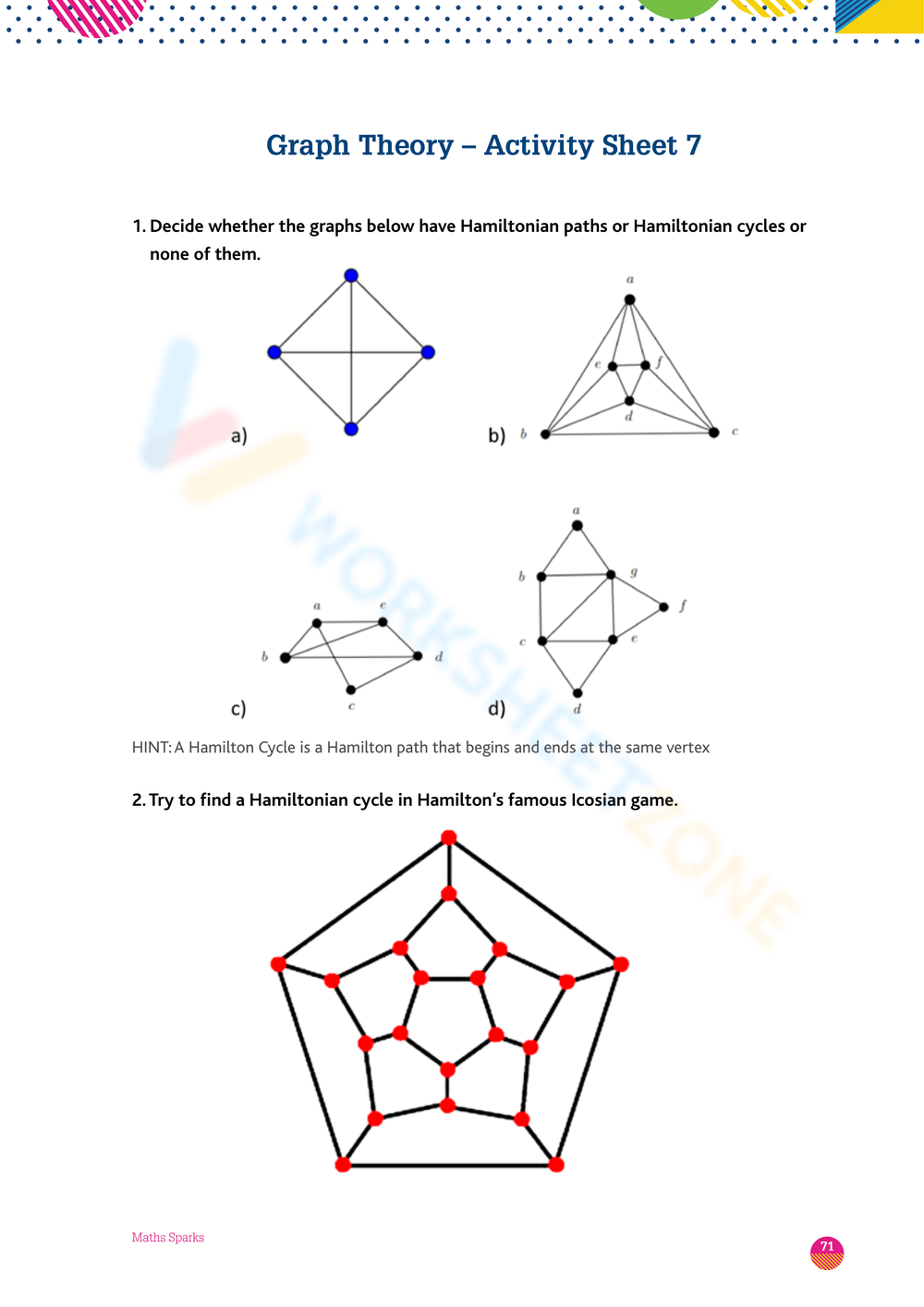 Printable Introduction To Graph Theory Worksheets