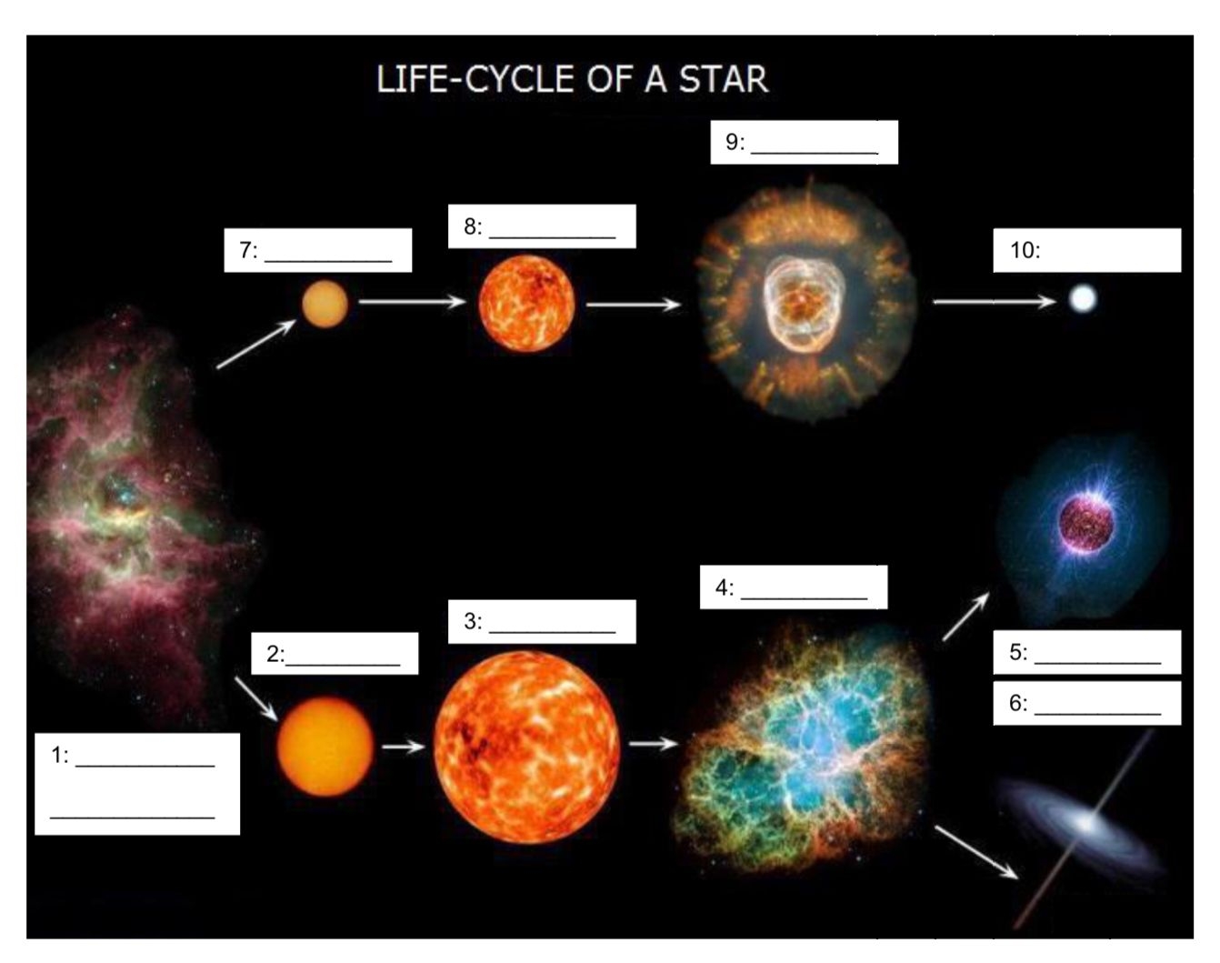 star life cycle worksheet answers star life cycle worksheet answers
