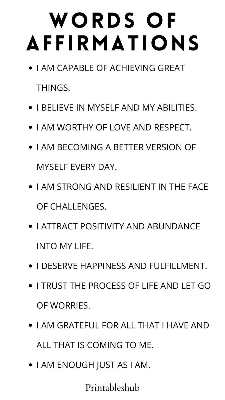 Printable List Of Words Of Affirmations PDF Printable List Of Words Of Affirmations PDF